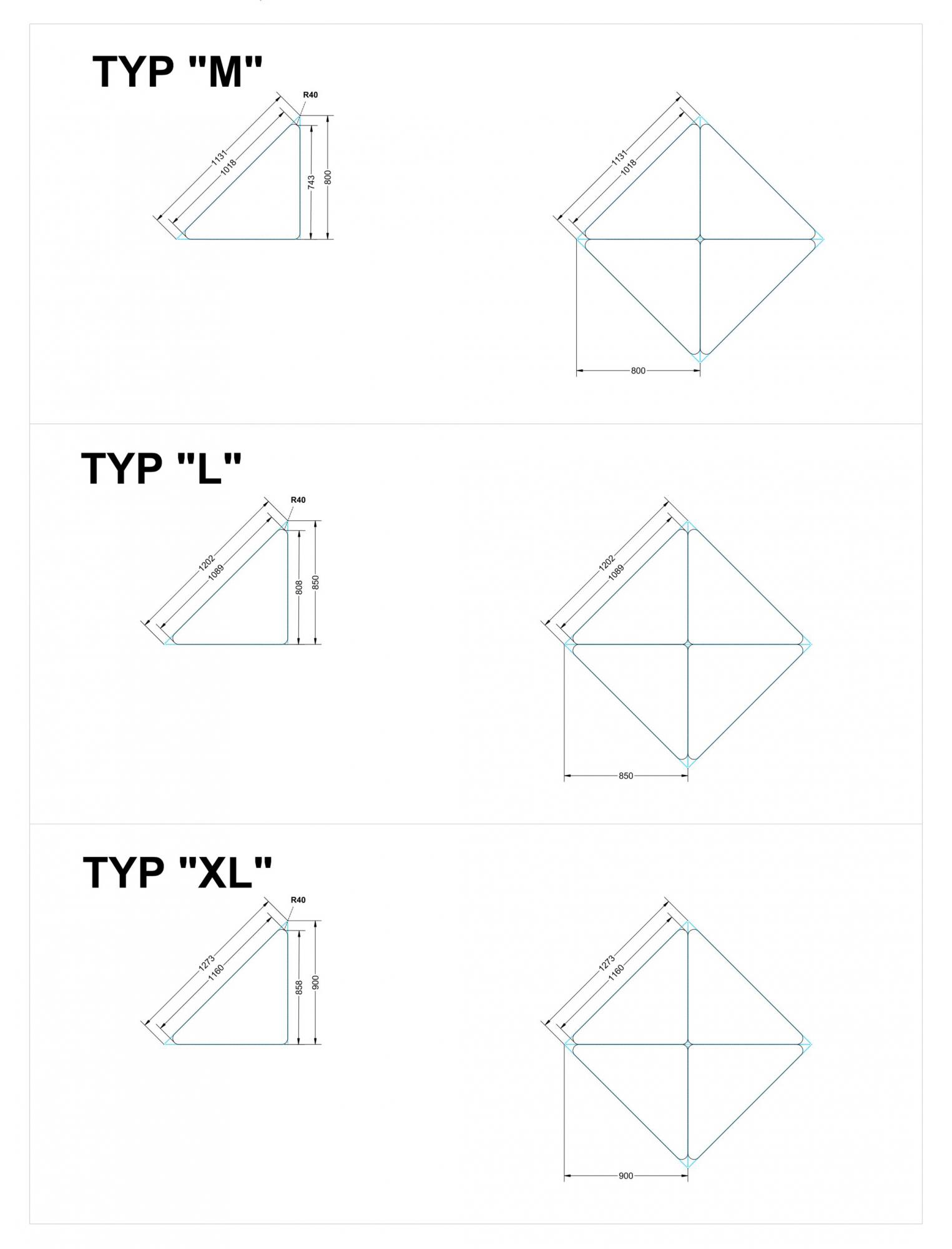 Fahrbarer Dreieckstisch Pythagoras