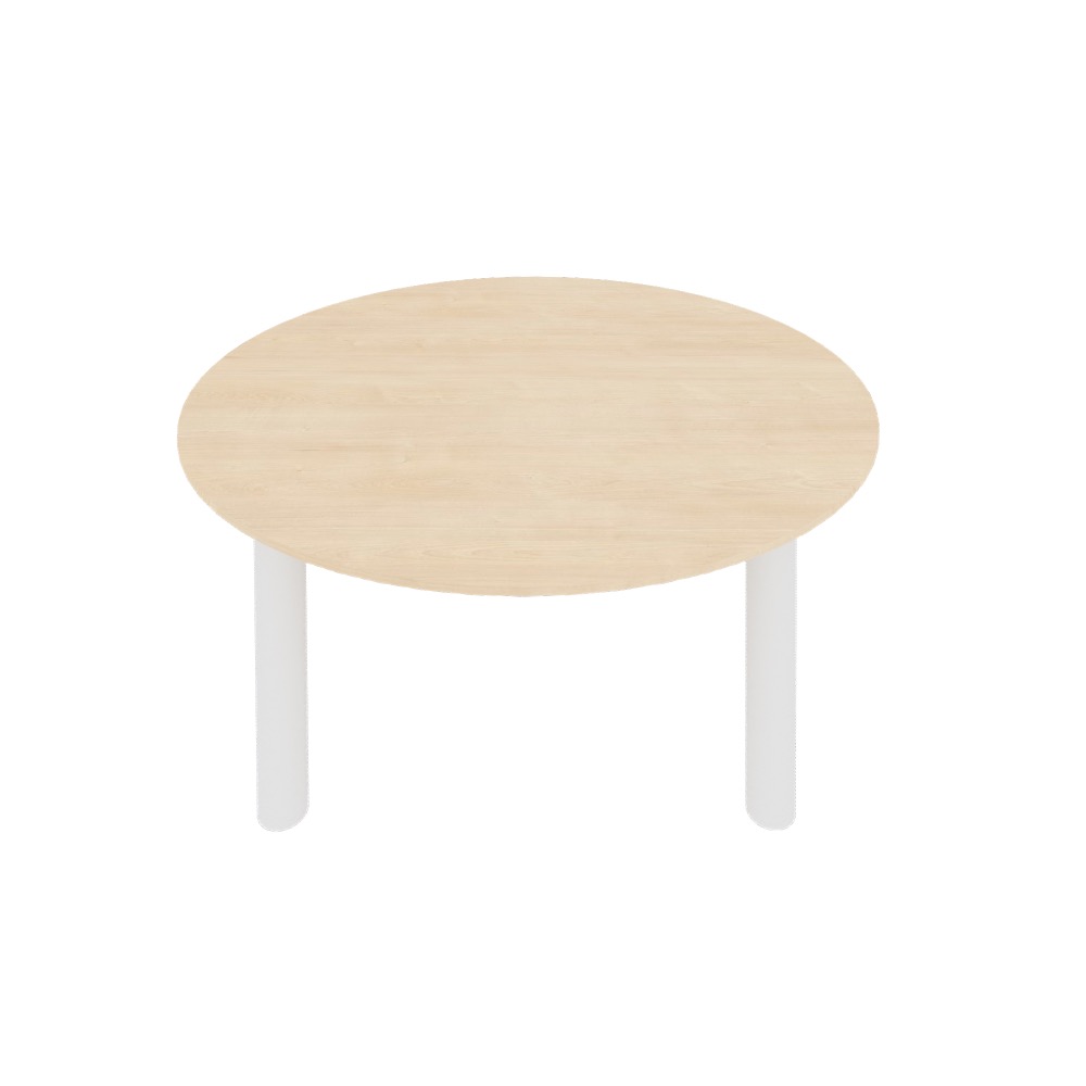 Runder Tisch mit Melaminplatte; 72 cm Höhe